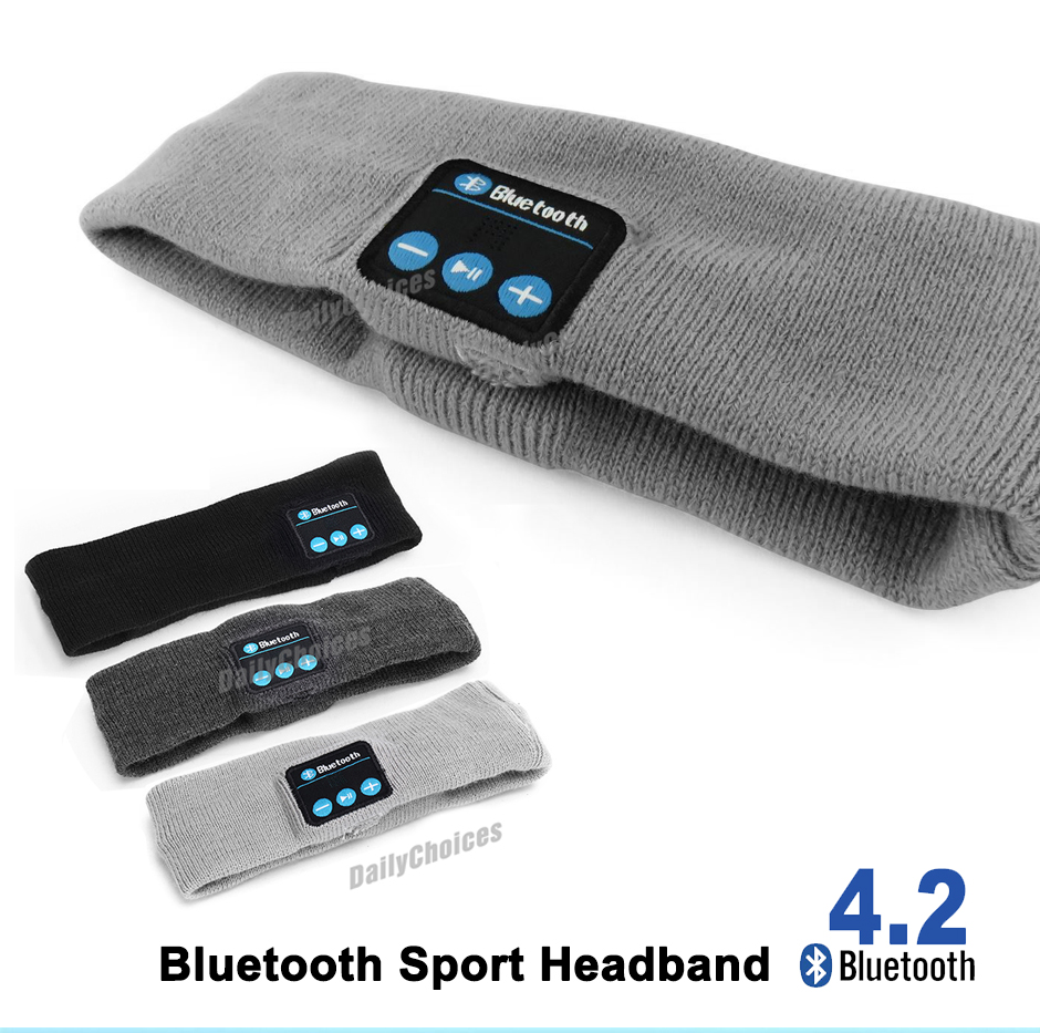 Bluetooth Wireless Stereo Headphone Head Band Sleep Headset Sports