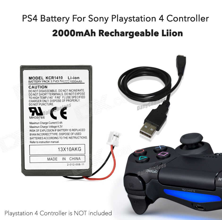 PS4 Battery For Sony Playstation 4 Controller 2000mAh Rechargeable