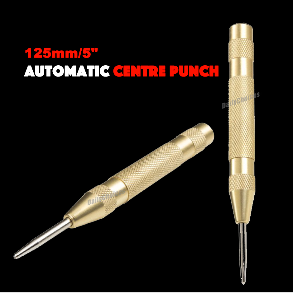 125mm Automatic Centre Punch Adjustable Spring Loaded Metal Drill Tool