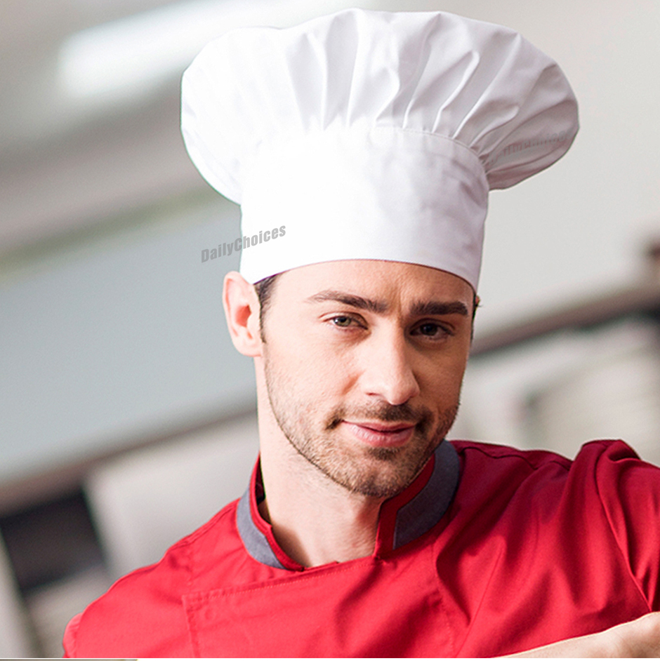 Chef Hat Baker Kitchen Cook Restaurants Catering Cap Men Women Black
