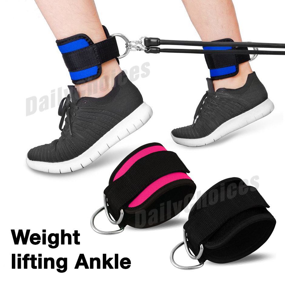 1/ 2 Weight Lifting DRing Ankle Strap Pulley Cable Attachment Gym