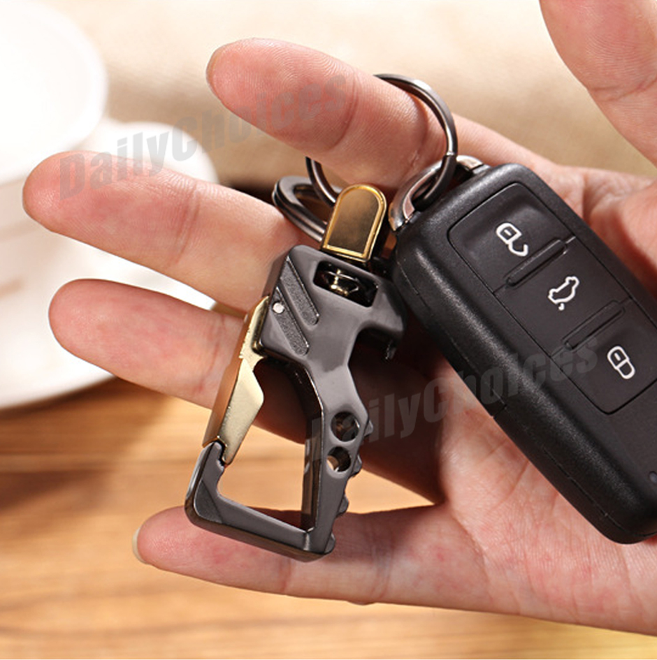 Style Metal Smart Key Holder Car Keychain With Bottle Opener Two Rings