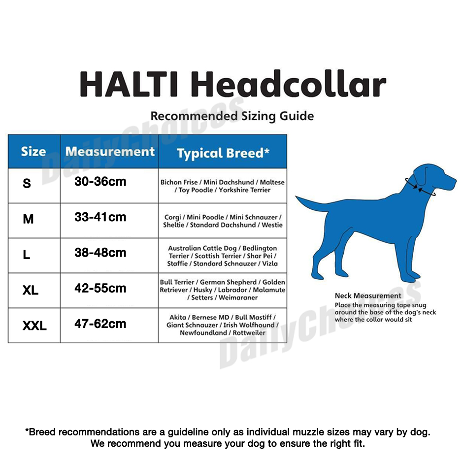 Dogalter Dog Halter Halti Training Head Collar Gentle Leader Harness Nylon Black