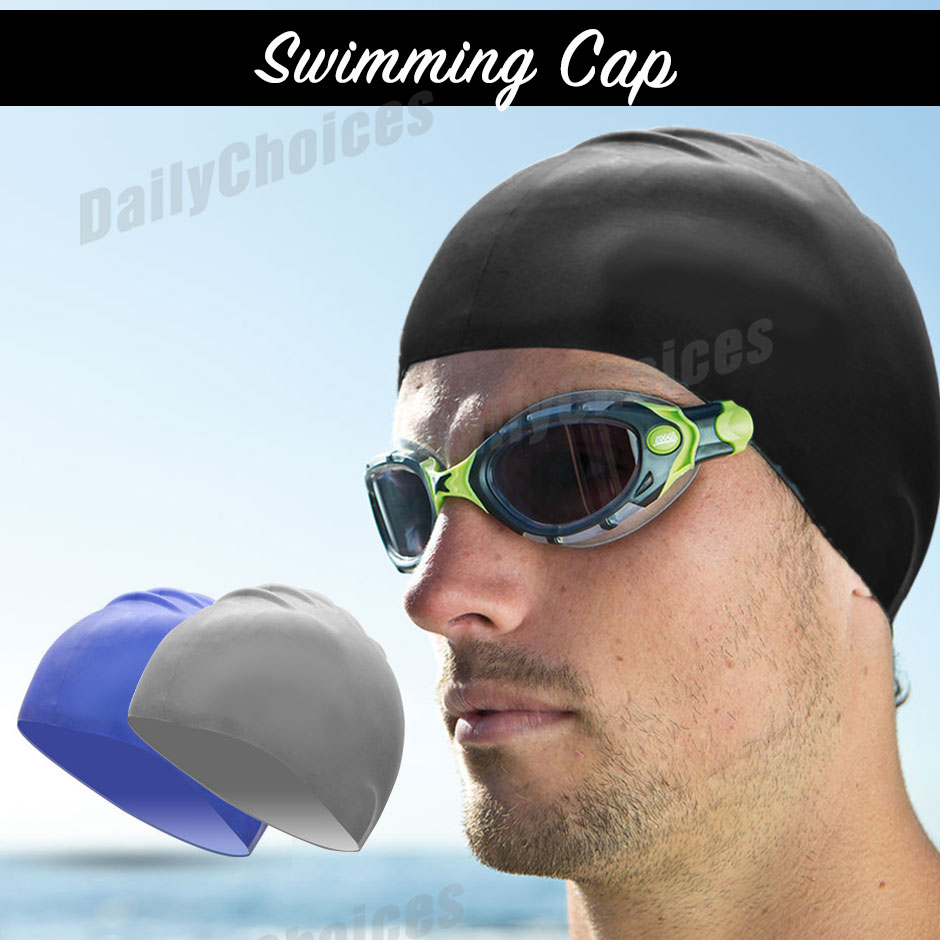 Men Women Adults Silicone Swim Swimming Cap Durable Flexible Australia Stock NEW 
