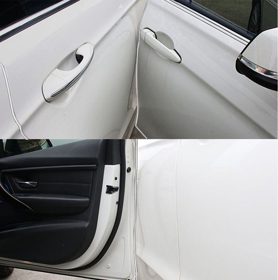 White 5M PVC Car Body Door Edge Protector Strip Guard Moulding Trim