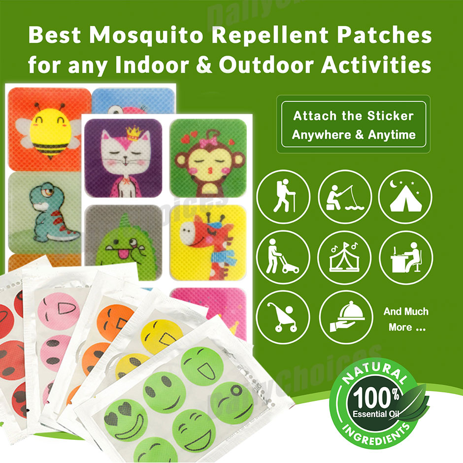 30/60PCS Outdoor Mosquito Bugs Repellent Natural Non Toxic Pure Patch