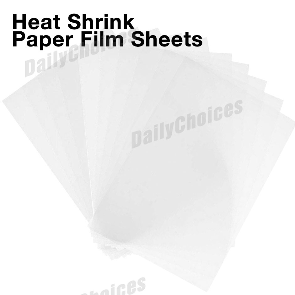 10pcs Heat Shrink Plastic Sheet Paper Heat Shrinkable Shrink Paper Film